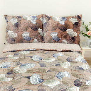 Povlečení mikroflanel SLEEP WELL® - Mušle kávové