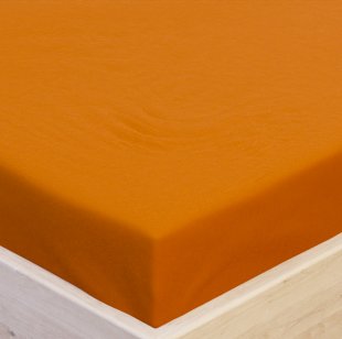 Prostěradlo Jersey s elastanem skořicová