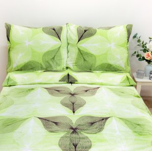 Povlečení mikroflanel SLEEP WELL® - Symbióza zelenočerná