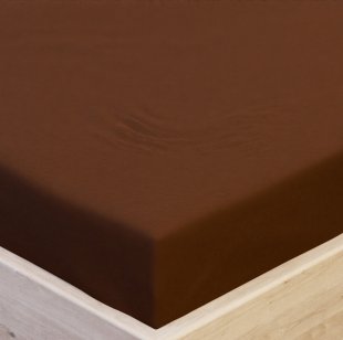 Prostěradlo Jersey s elastanem tm. hnědá