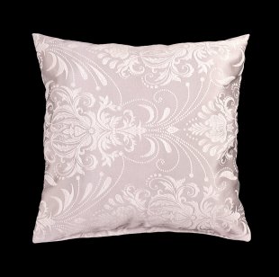 Šitý povlak na polštář - šedá s ornamenty