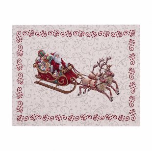 Gobelínové prostírání Vánoční- Santa Claus na saních