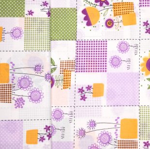 Bavlněná látka metráž - kytičkovaný patchwork