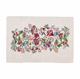 Gobelínové prostírání chenille - okrasné květy 45x30 cm