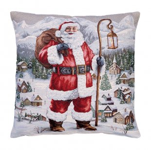 Gobelínový povlak na polštář - Vánoční Santa Claus