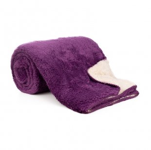 Deka mikroflanel SLEEP WELL® - ovečka tmavě fialová