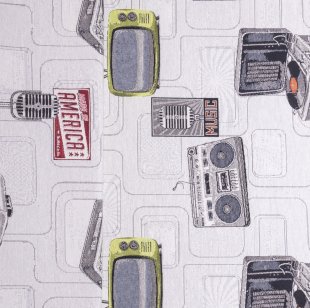 Gobelínová látka metráž - Retro televize