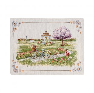 Gobelínové prostírání chenille - park 38*48 cm