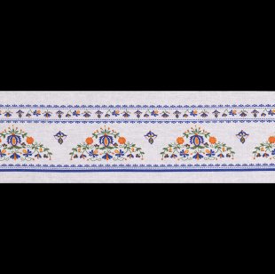 Textilní bordura metráž - folklorní motiv